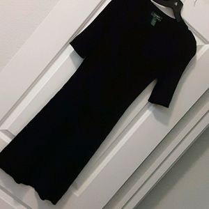 Ralph Lauren "LBD"  little black dress in cotton rib - M